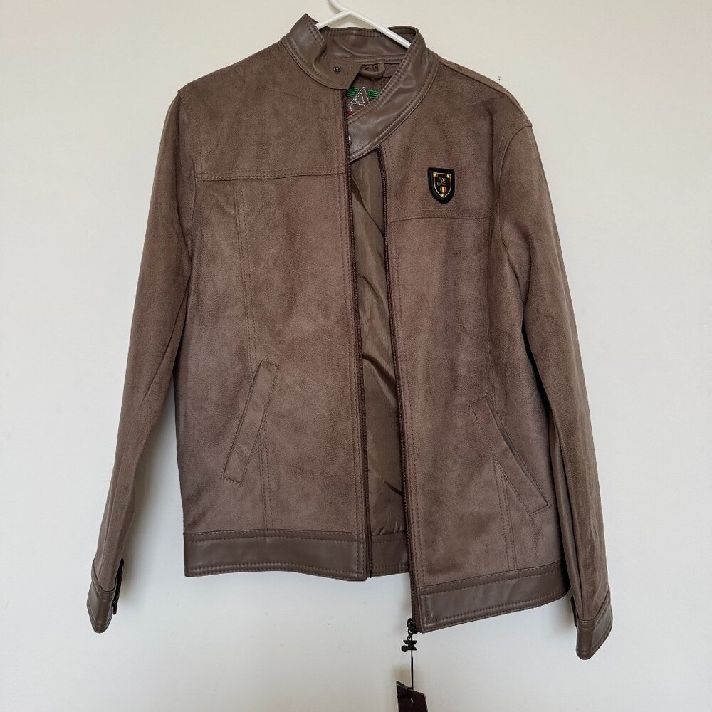 Brown Collezione Italian Leather Jacket - Medium